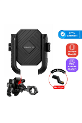 KNMASTER TT500 Titreşim Önleyicili Motosiklet Telefon Tutucu (Kamera Bağlantılı)